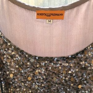 Roberta Roller Rabbit Silk and Beaded Top Medium